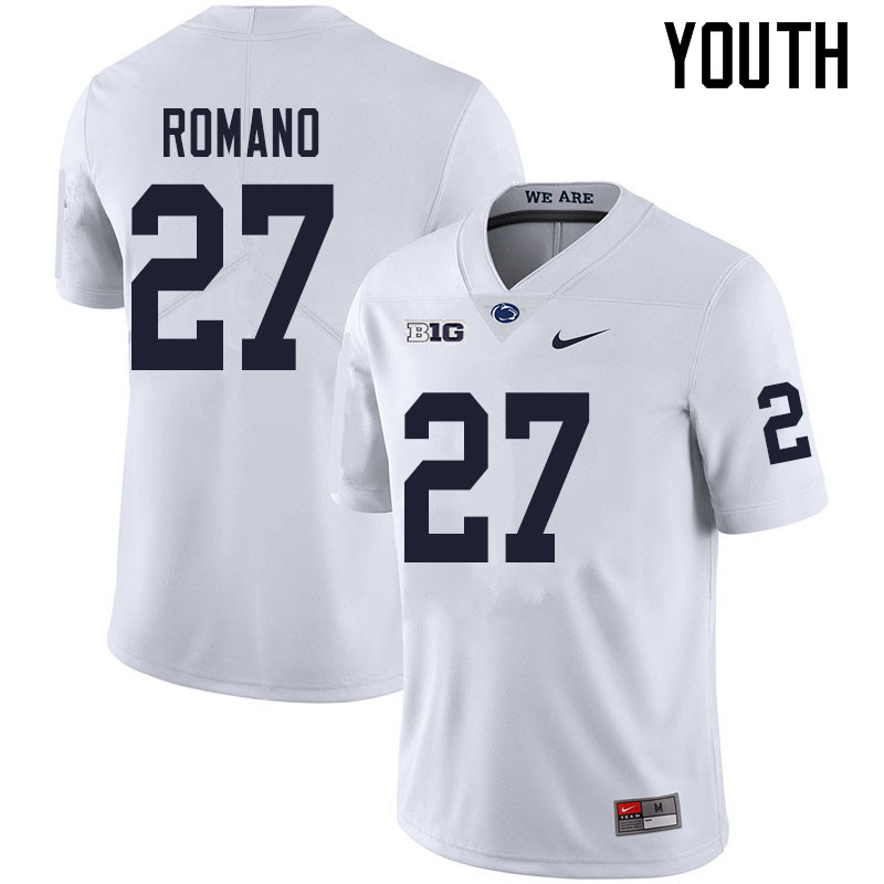 NCAA Nike Youth Penn State Nittany Lions Cody Romano #27 College Football Authentic White Stitched Jersey VMZ5598DK